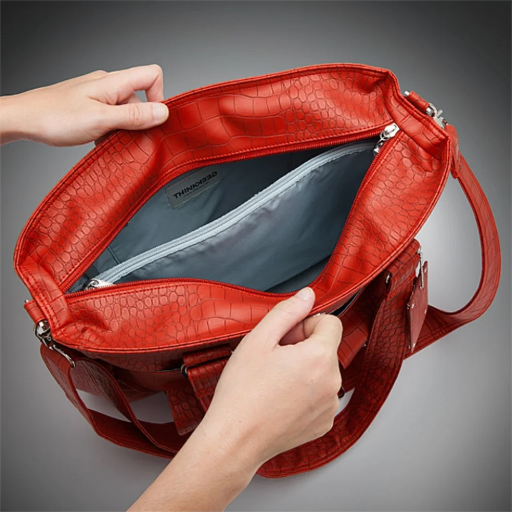 ThinkGeek Vegan Leather (Dragon Scale) "Handbag of Holding" RARE - Discontinued - Picture 3 of 11